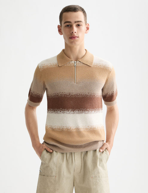 Polo en maille dégradée