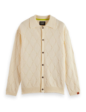 Open work long sleeve shirt