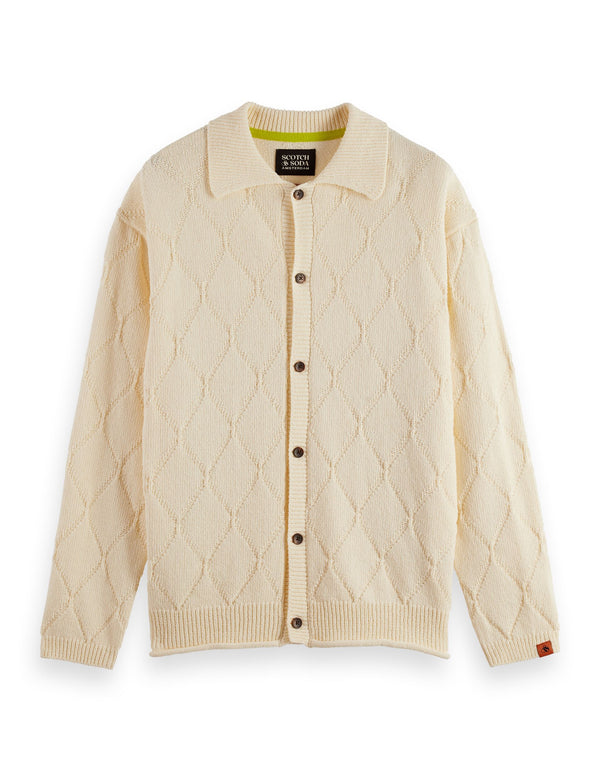 Open work long sleeve shirt