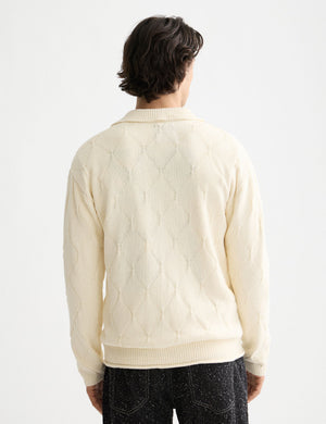 Open work long sleeve shirt