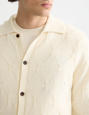 Open work long sleeve shirt