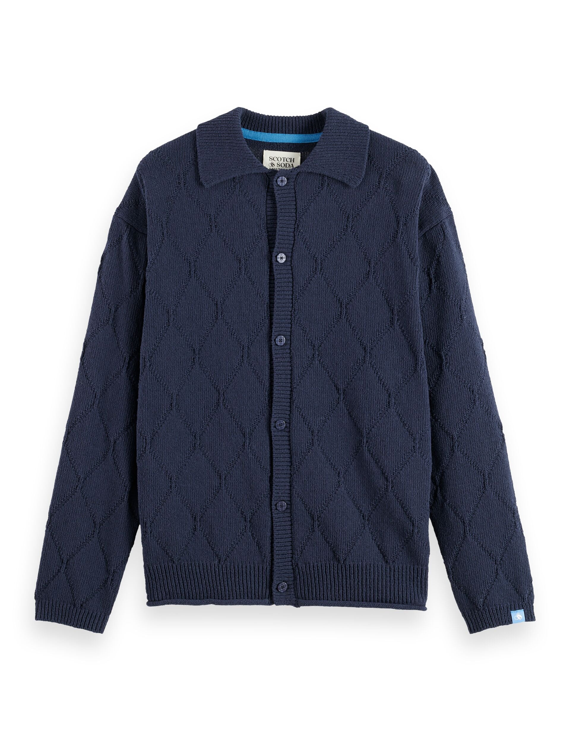 Open work long sleeve shirt