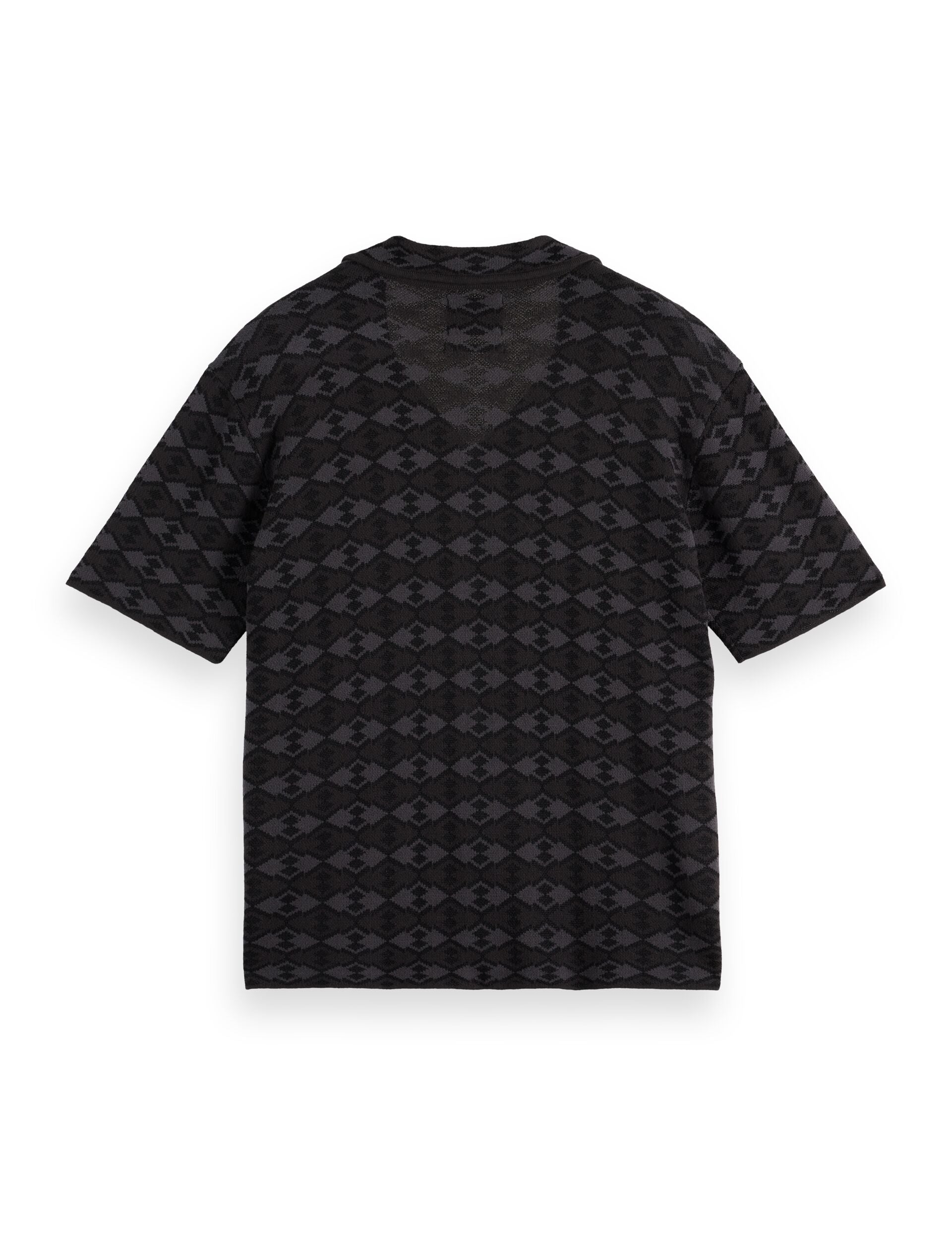 Tone on tone knitted polo