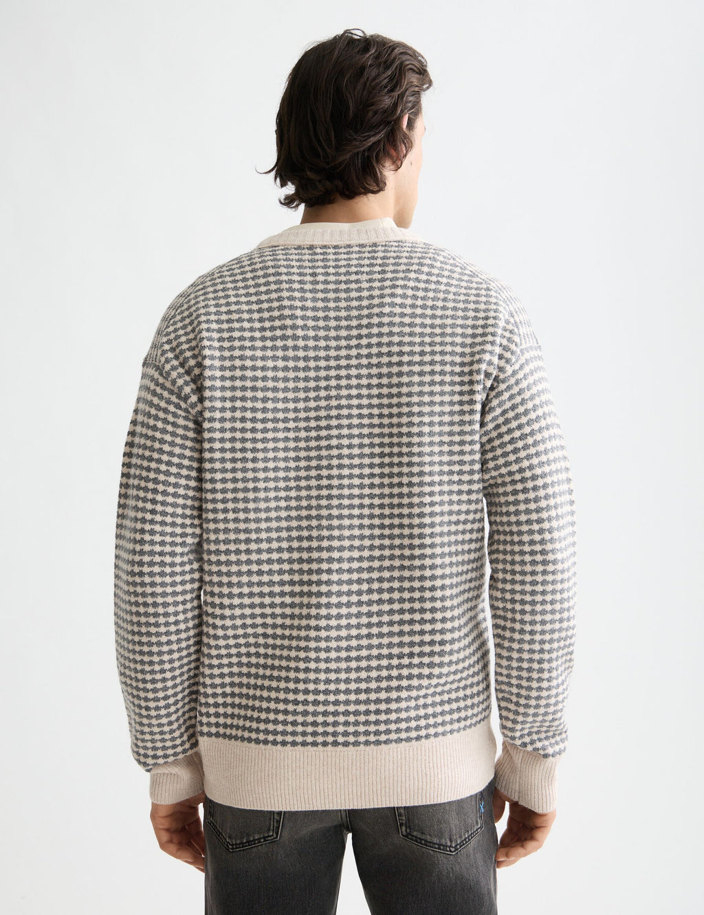 Chenille dropped shoulder pullover