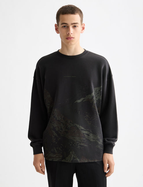 Oversized AW-Sweatshirt mit Overdyed-Effekt