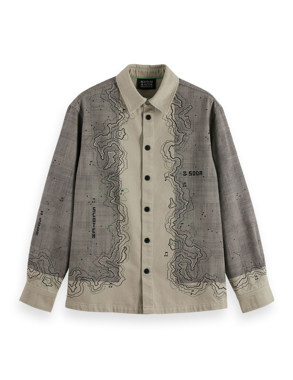 Placement graphic overshirt