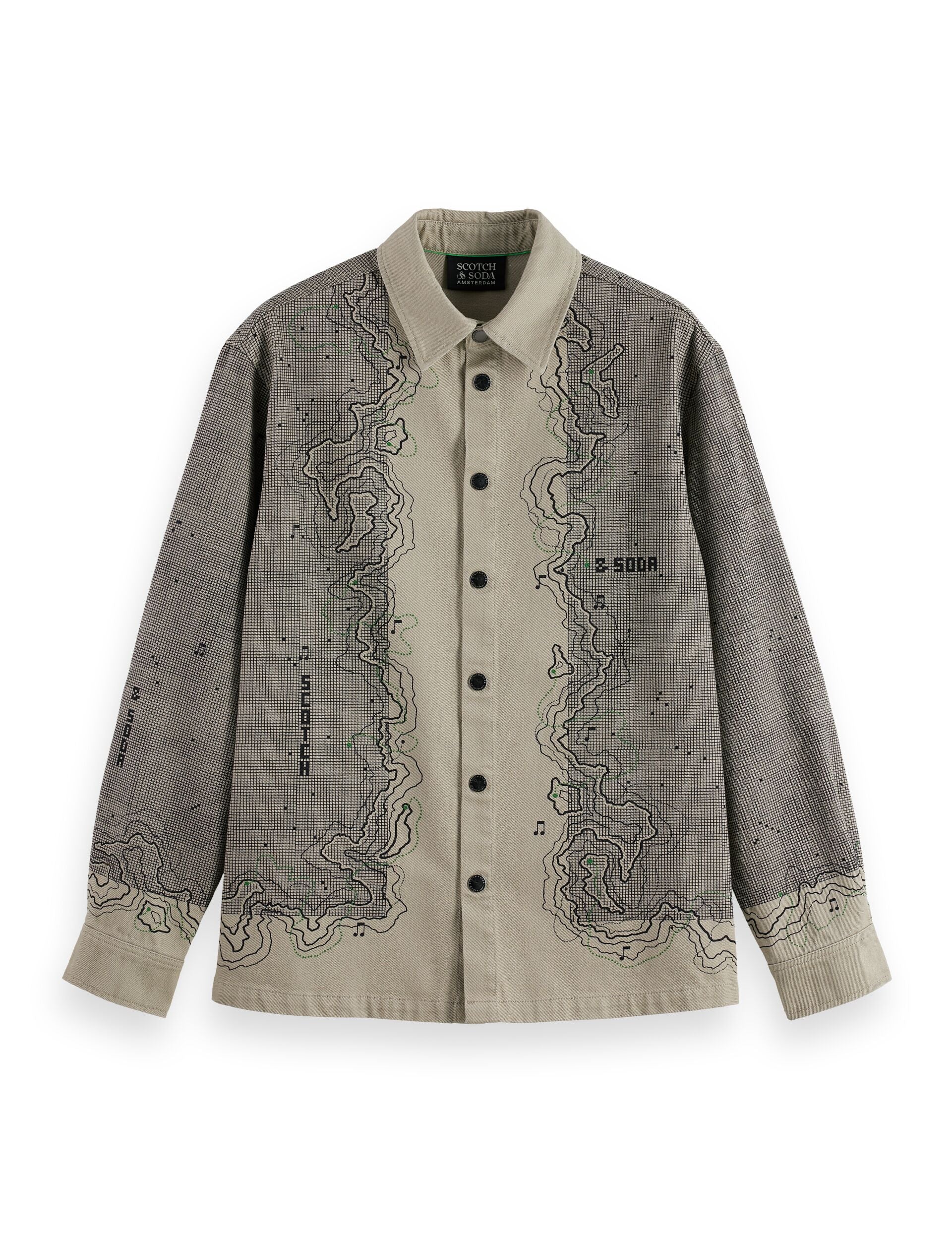 Placement graphic overshirt