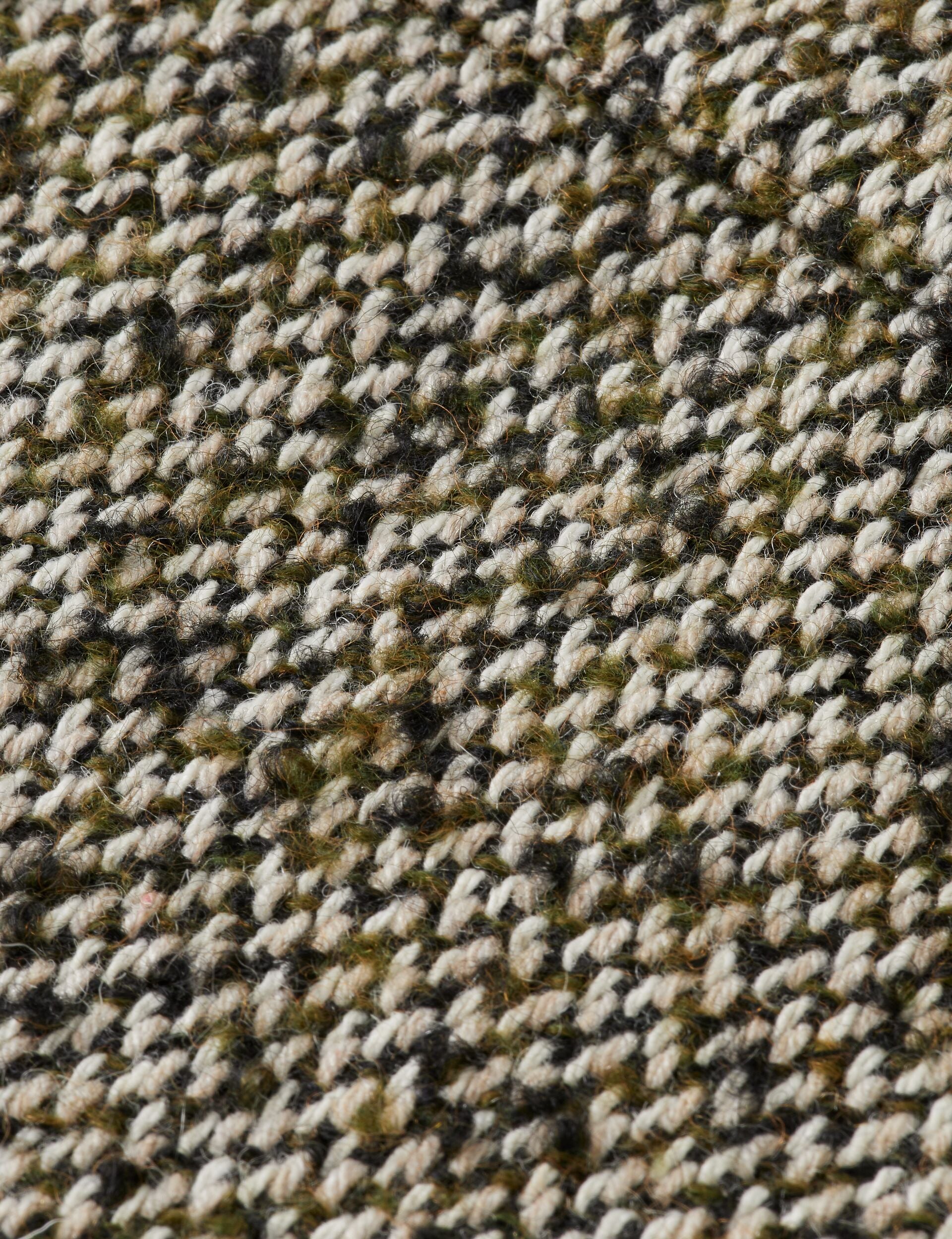 Multicoloured tweed wool-blend overshirt