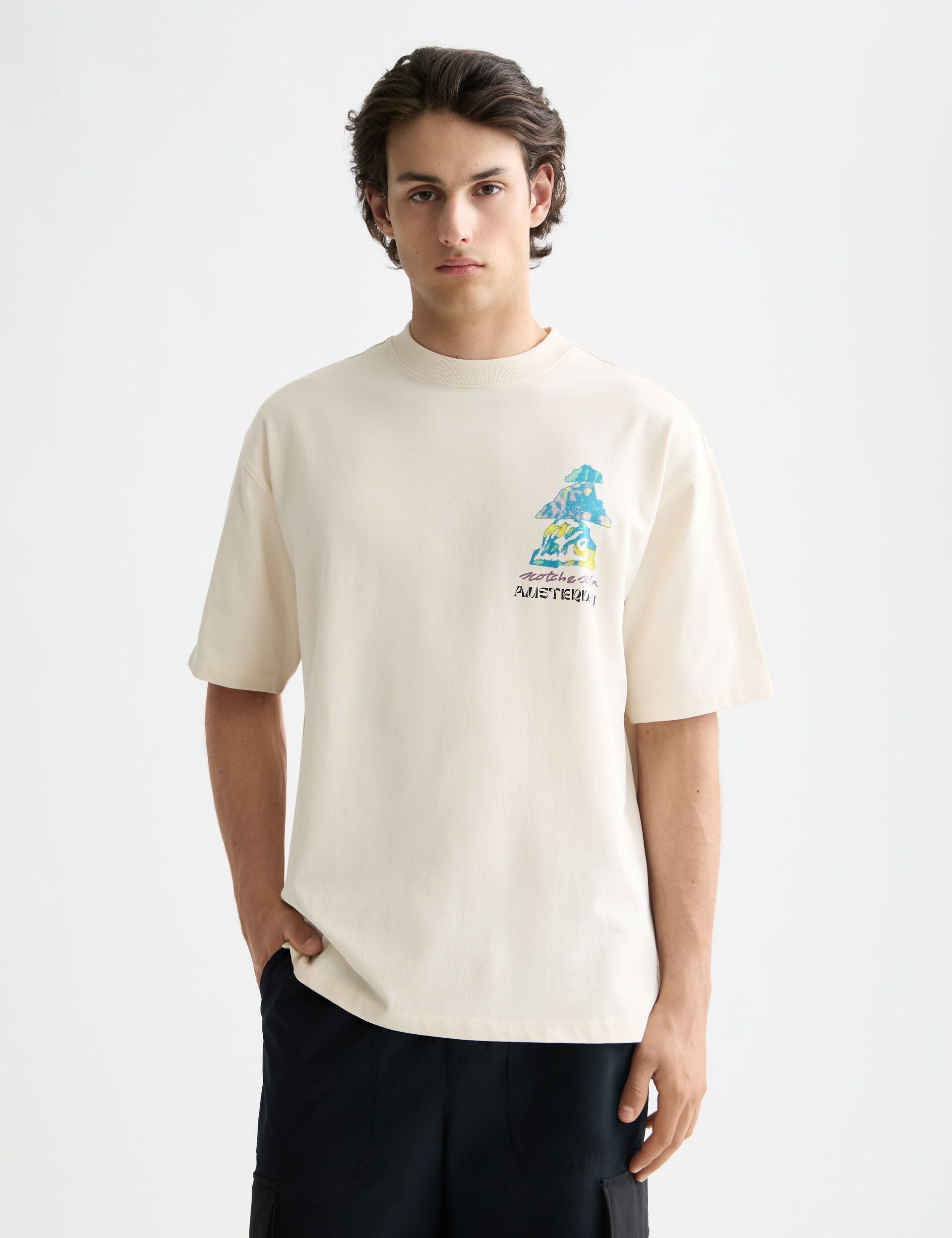 Loose fit front and back artwork t-shirt