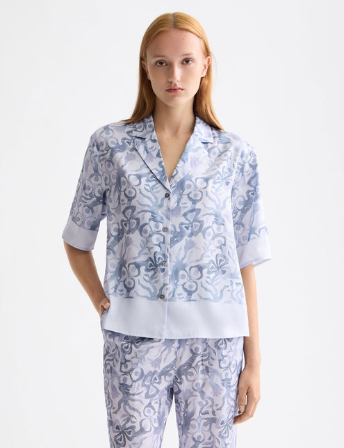 chemise imprimée à manches courtes