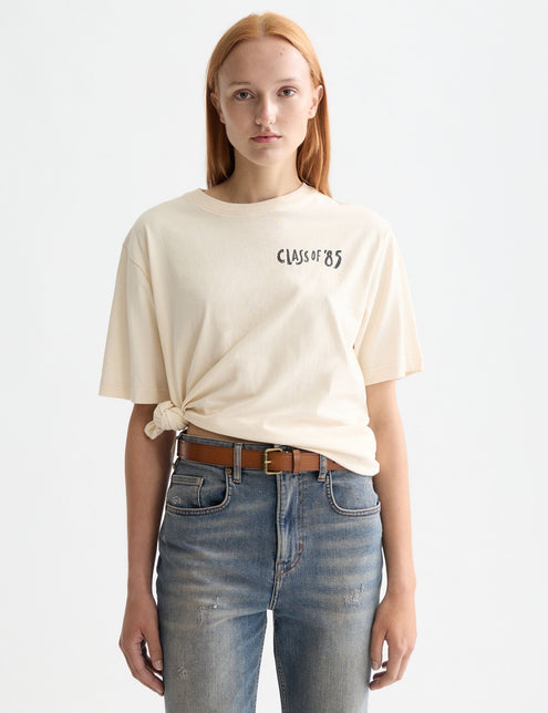 T-shirt ample à motif délavé
