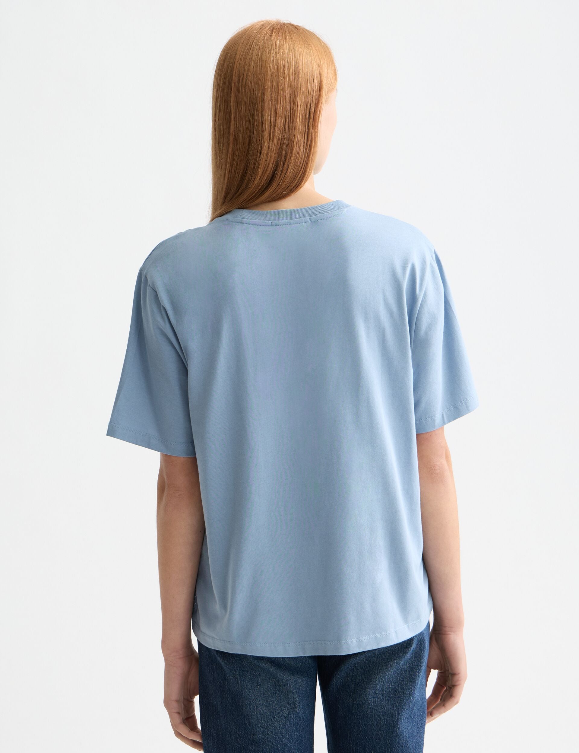 Loose fit T-shirt with leopard artwork
