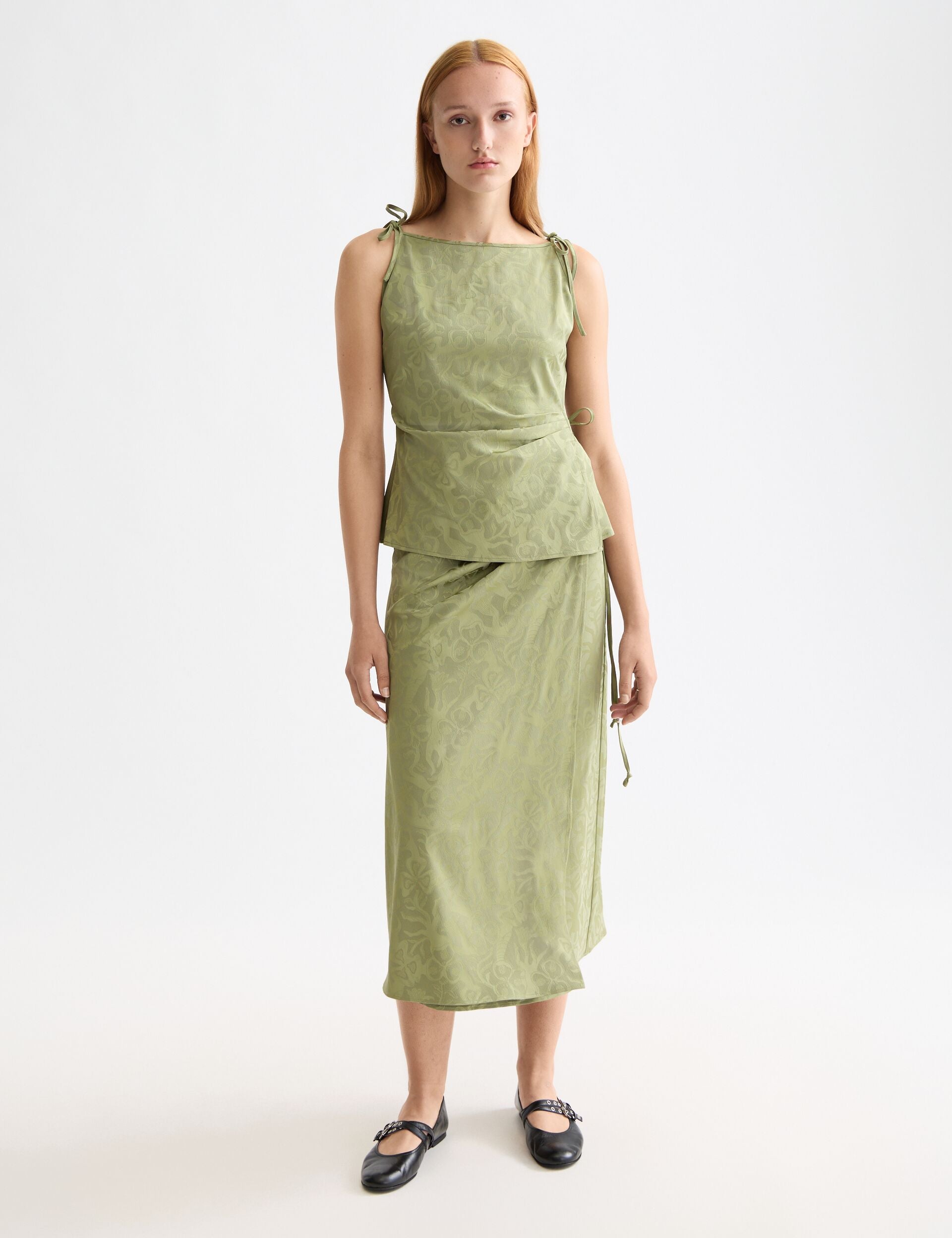 Draped wrap tank