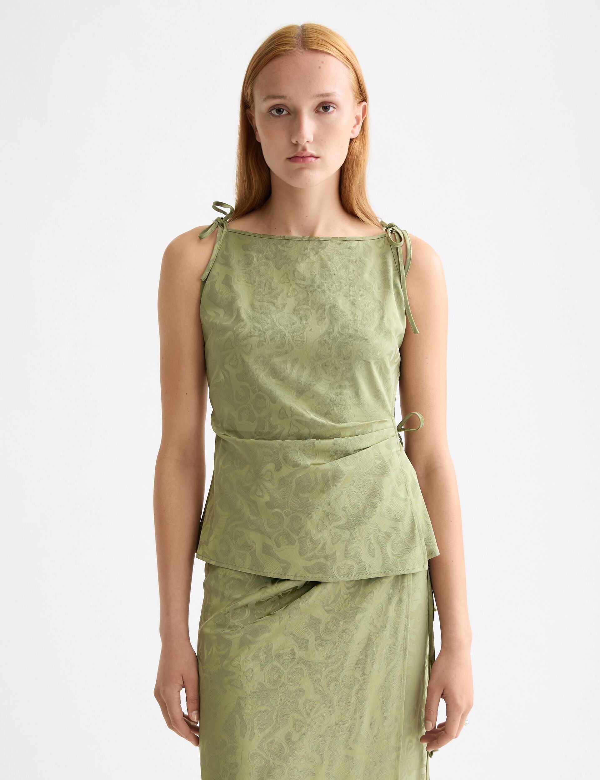 Draped wrap tank