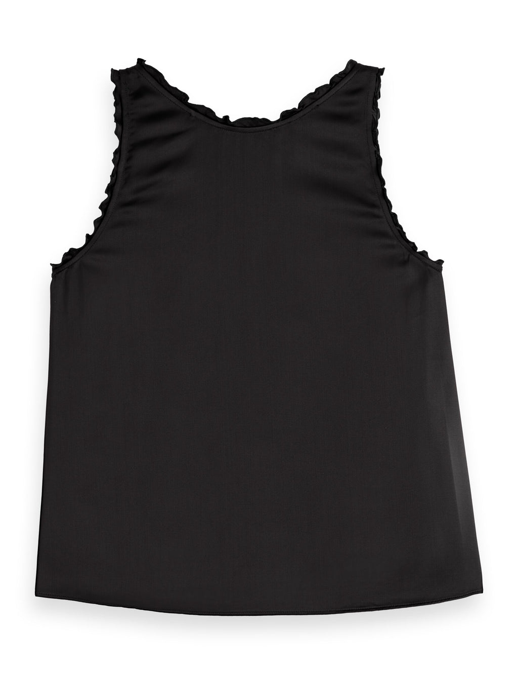 V-neck ruffle tank