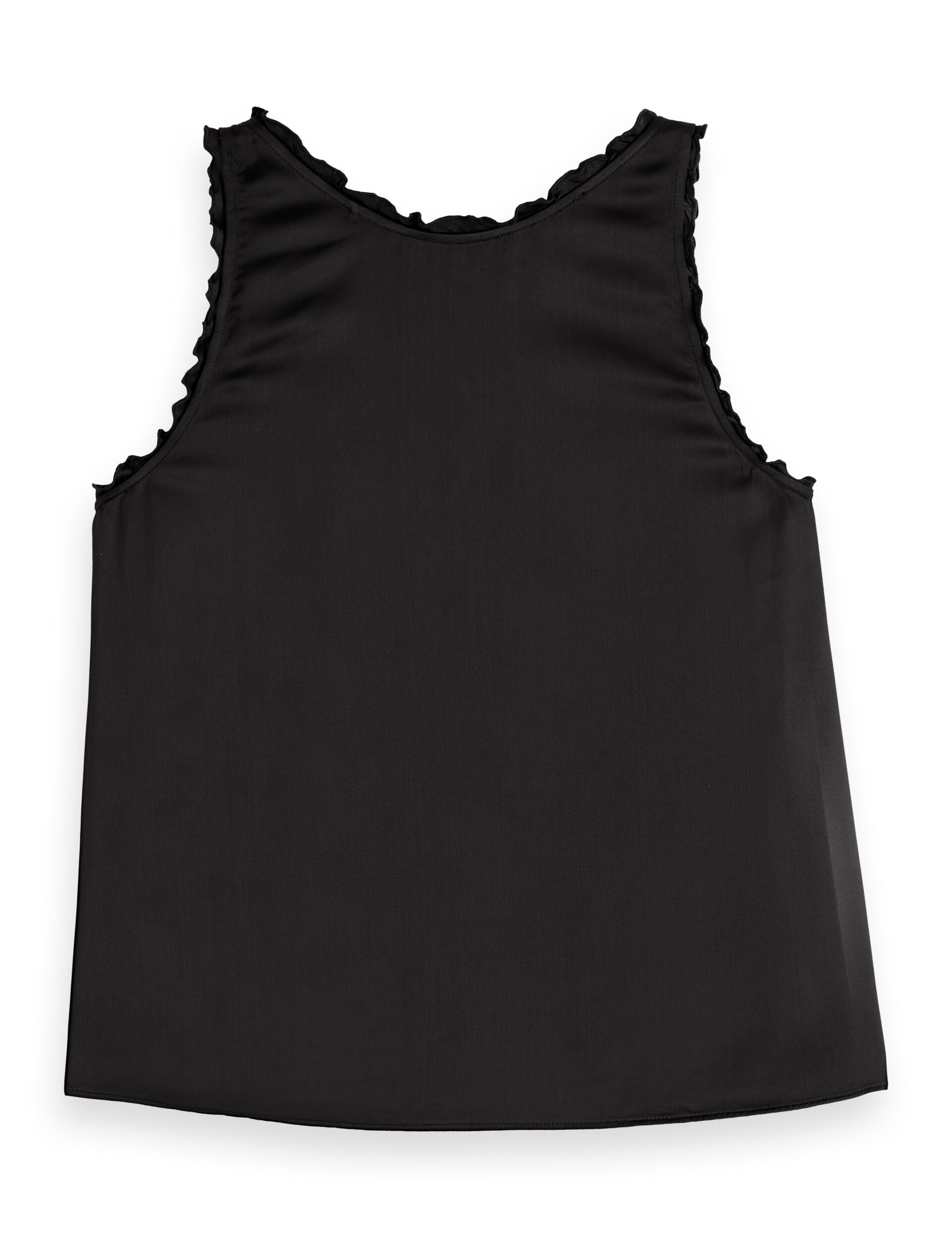 V-neck ruffle tank