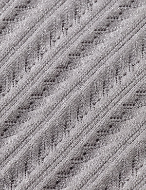 Metallic pointelle knitted tank