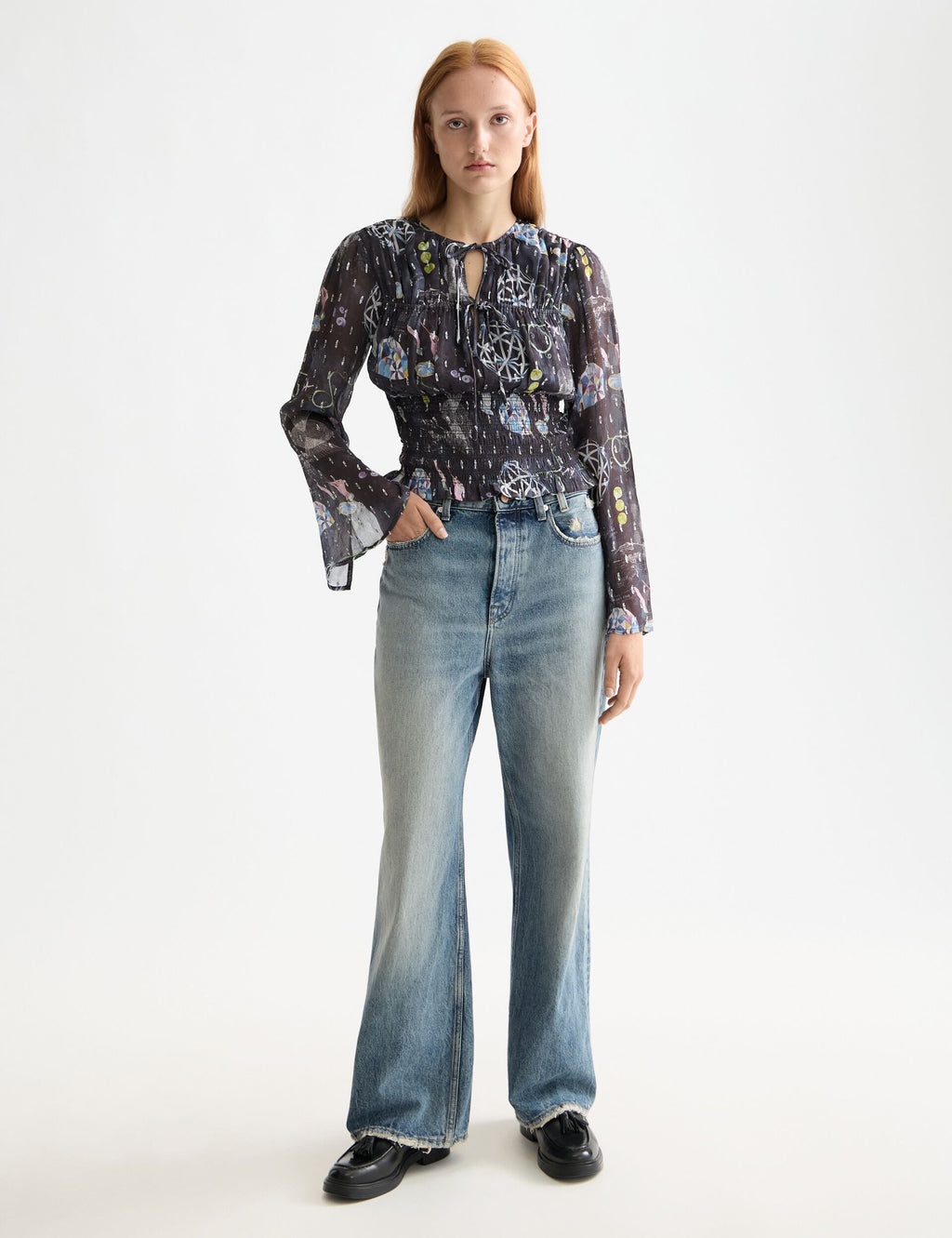 Smocked waist top