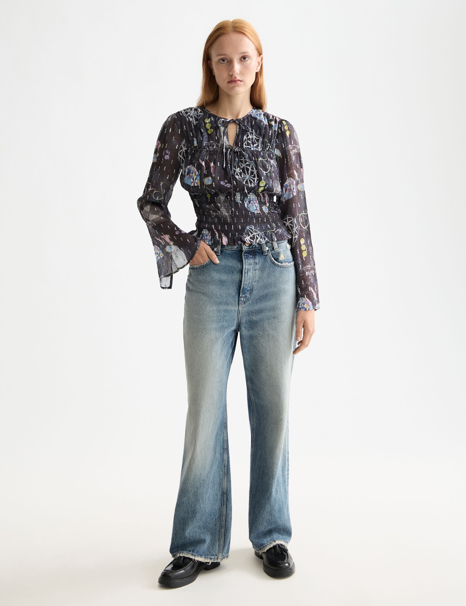 Smocked waist top