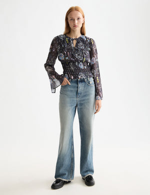 Smocked waist top
