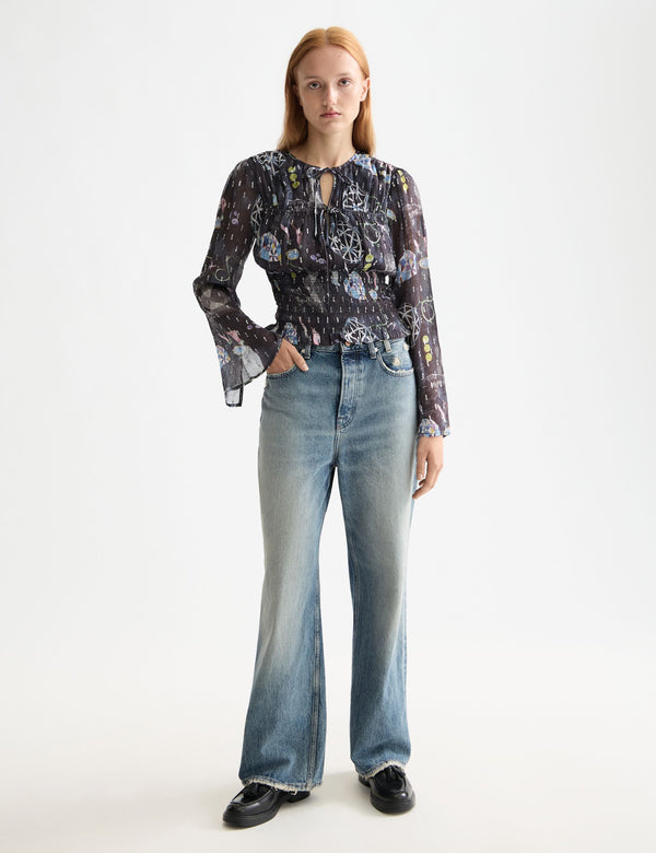 Smocked waist top