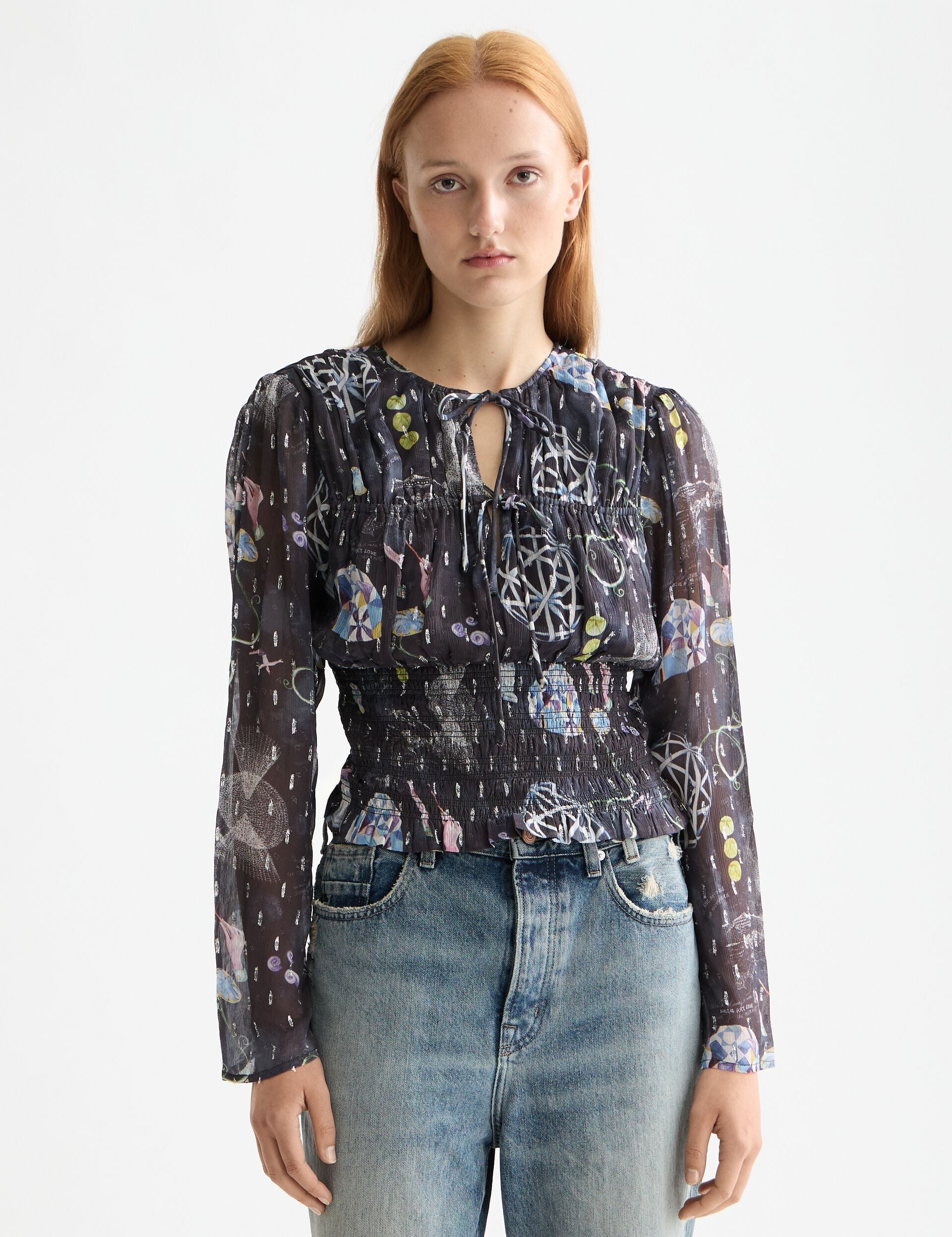 Smocked waist top