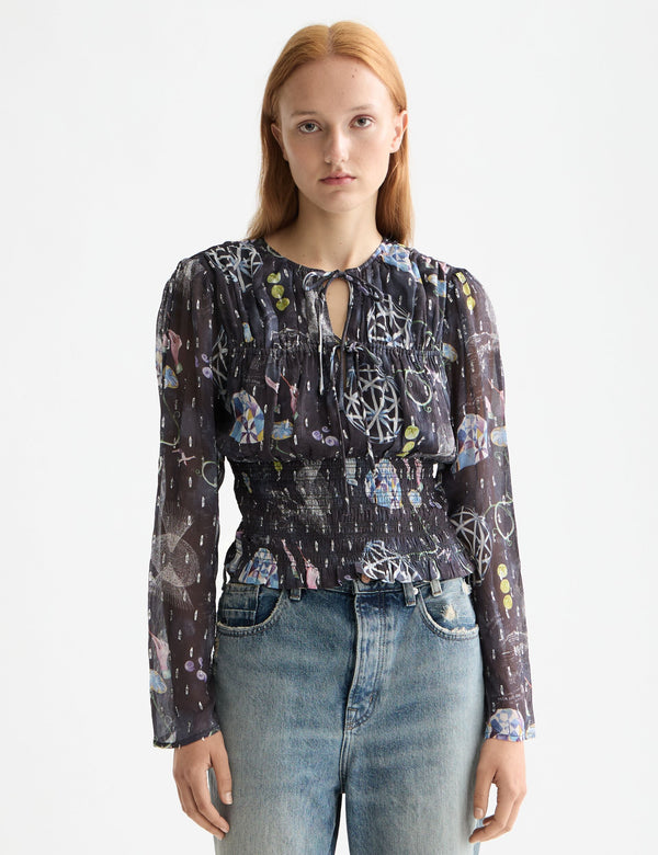 Smocked waist top