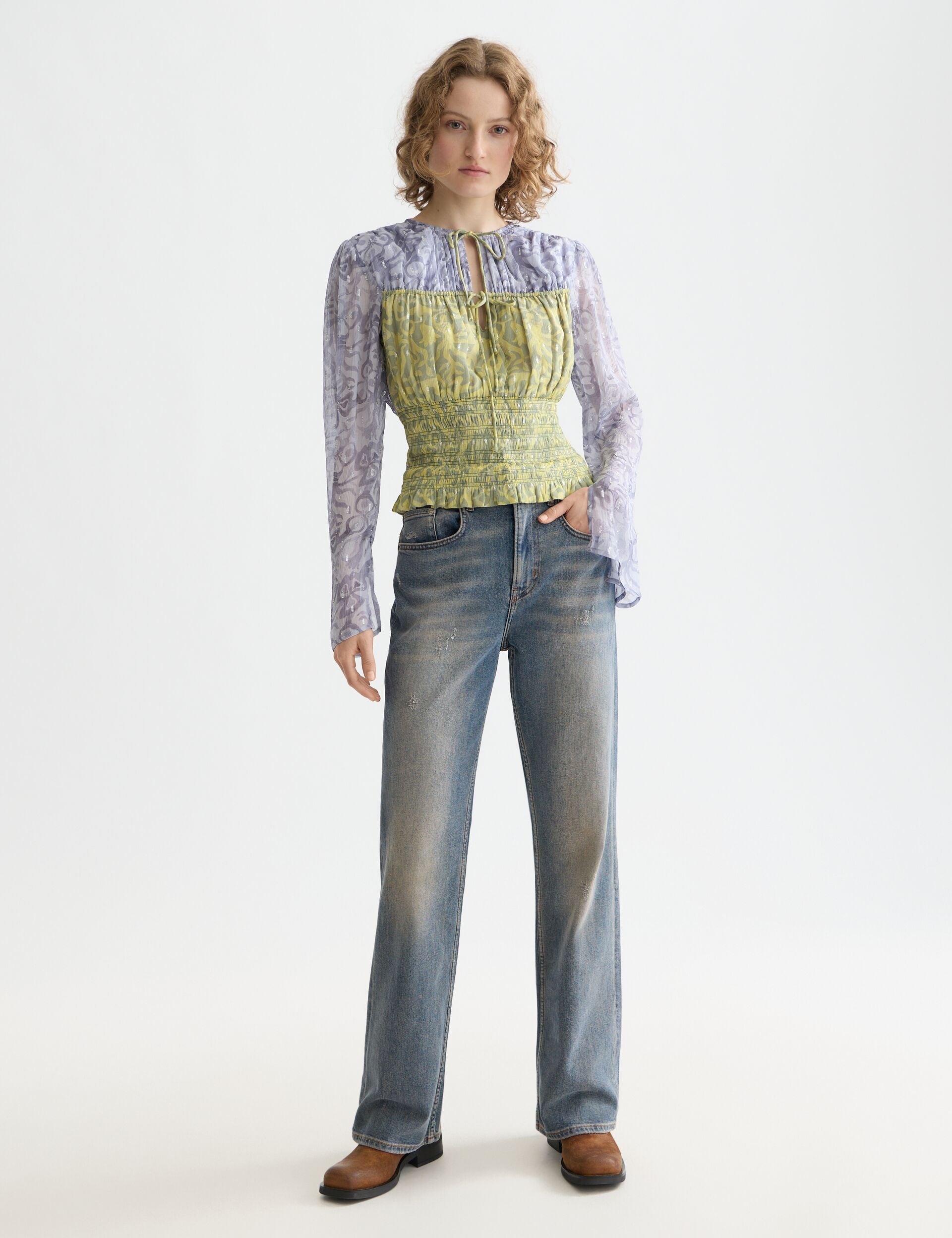 Smocked waist top