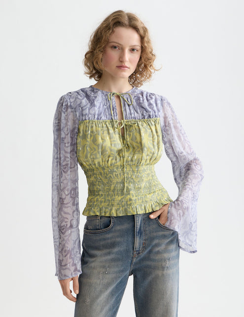 Smocked waist top