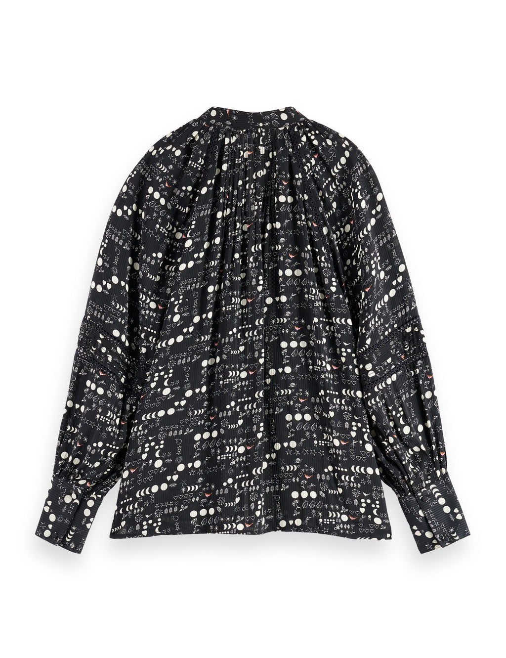 Shirt with lace and ties
