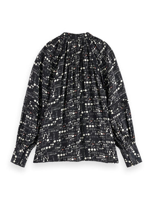 Shirt with lace and ties