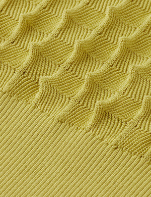 Slash neck textured stitch pullover