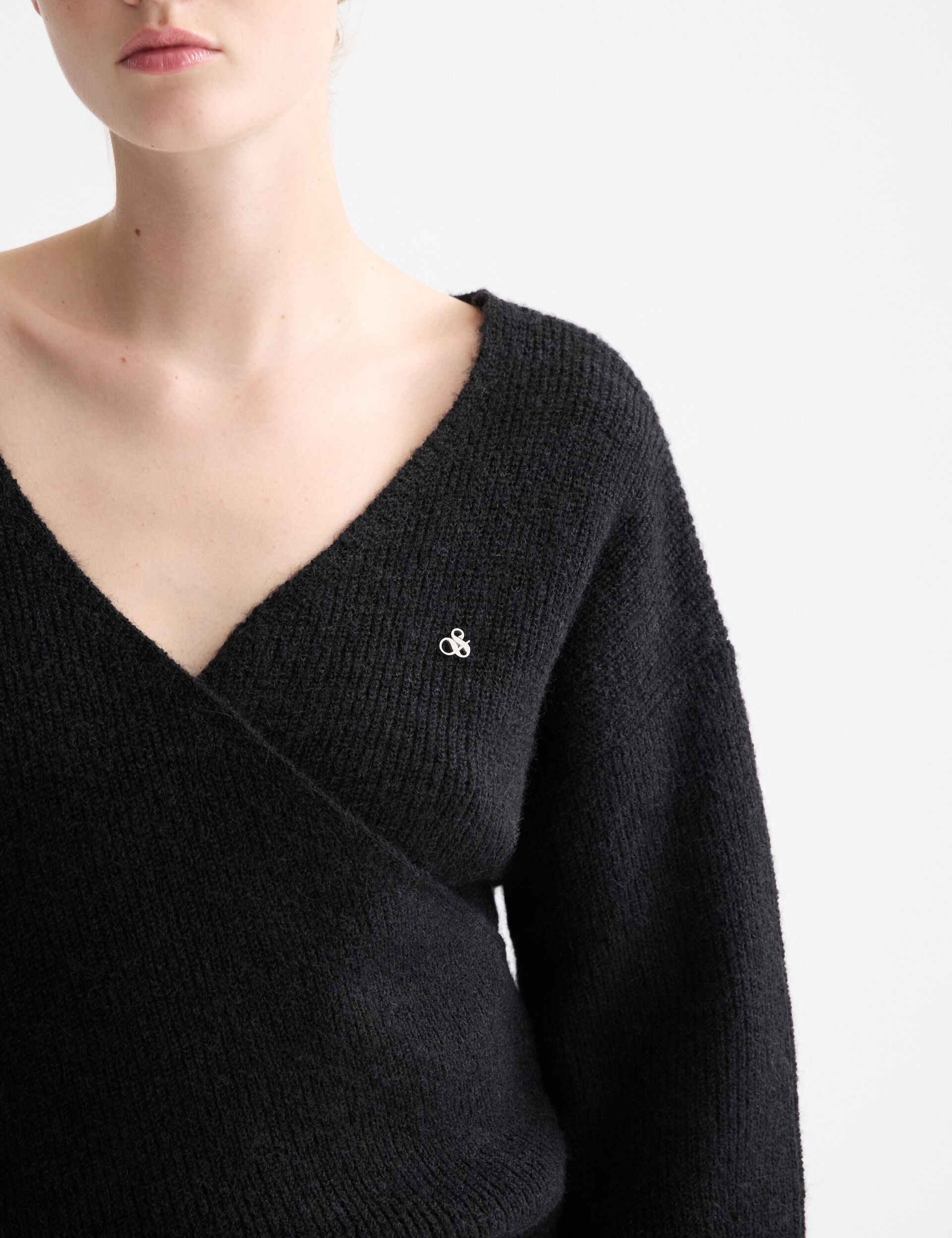 Fuzzy wrap cardigan