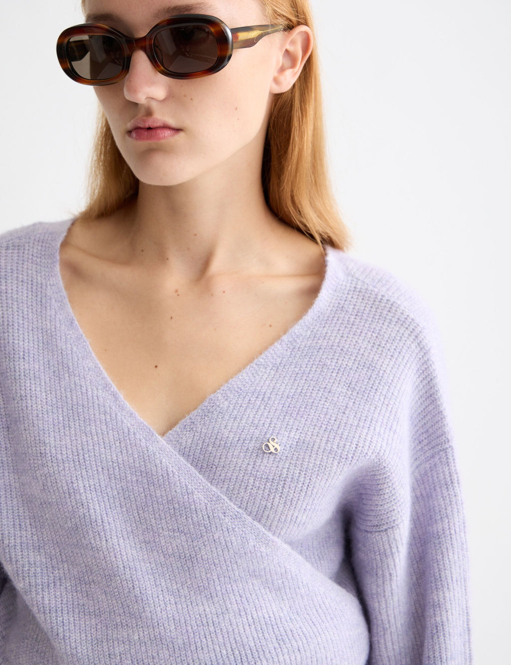 Fuzzy wrap cardigan