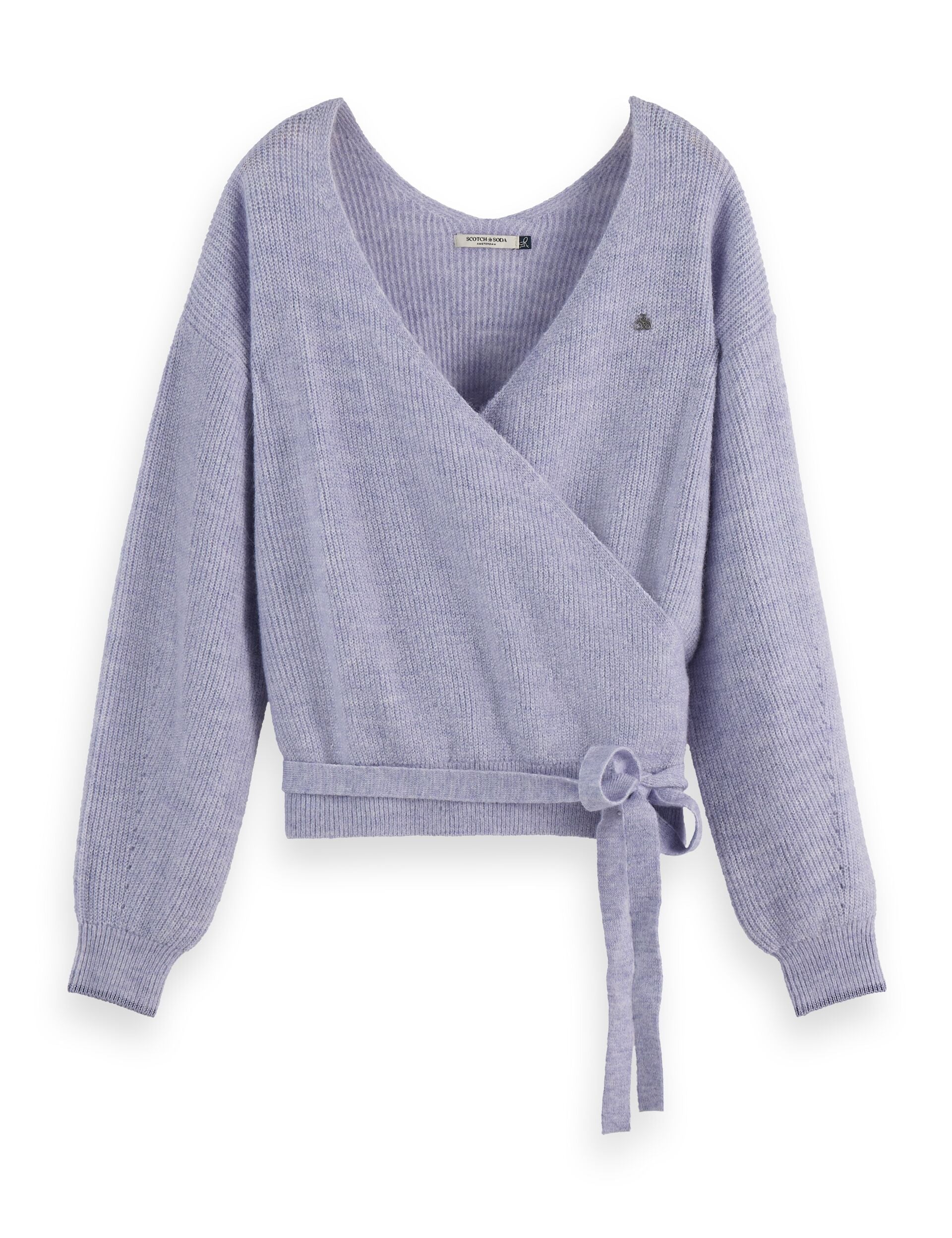 Fuzzy wrap cardigan
