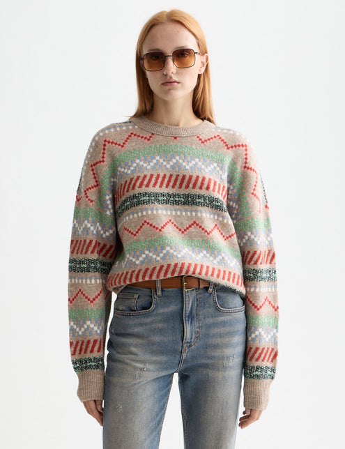 Fair Isle relaxed pullover