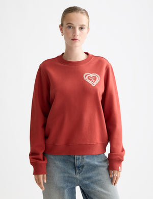 Regular geschnittener Pullover mit Brustmotiv