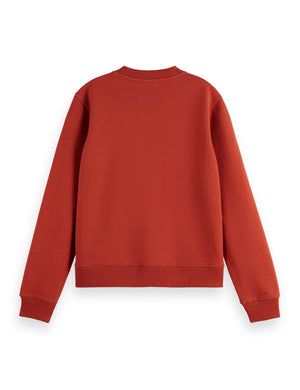 Regular geschnittener Pullover mit Brustmotiv