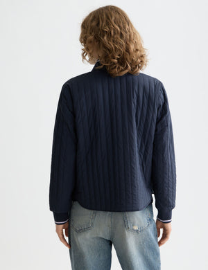 Reversible quilted bomber