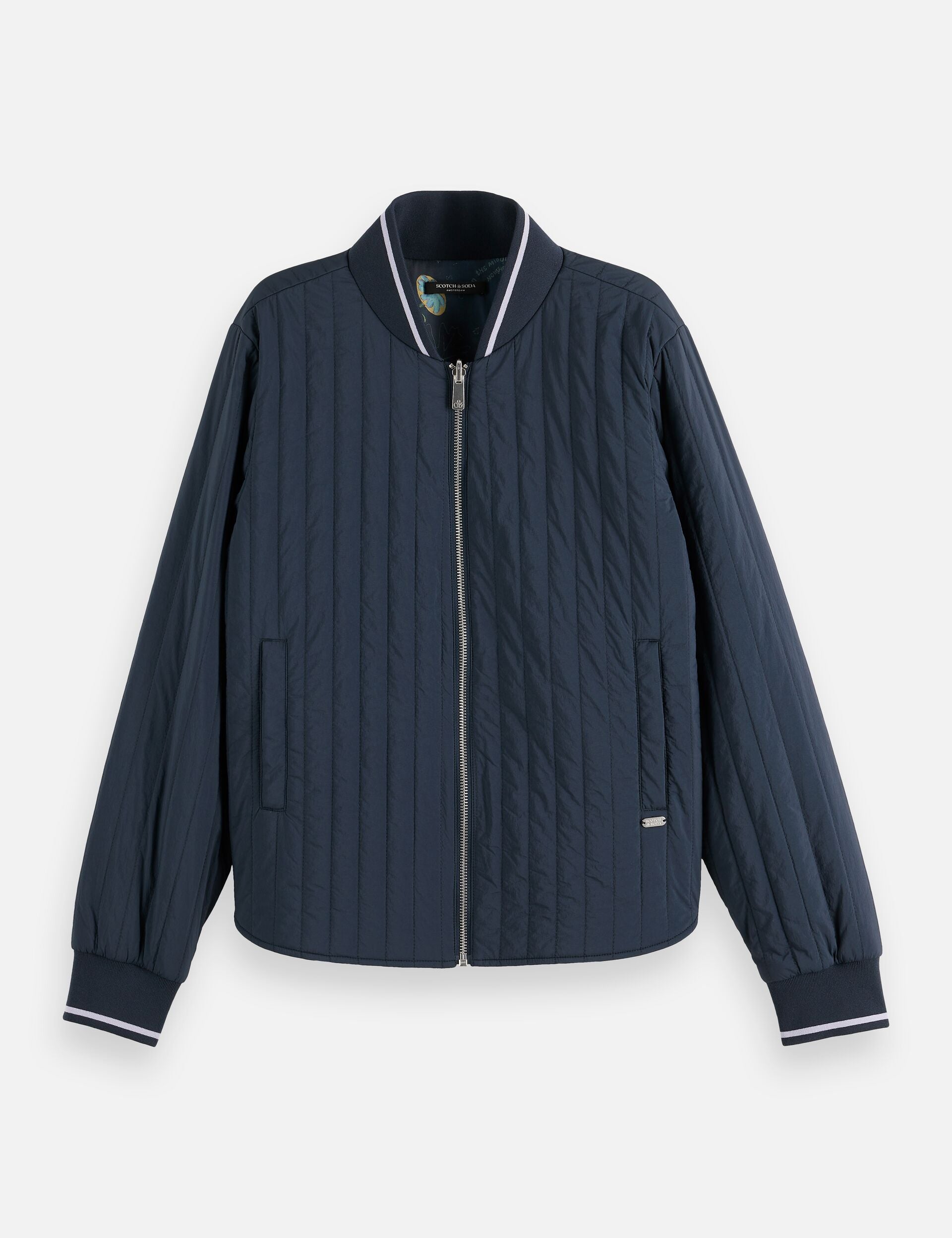 Reversible quilted bomber