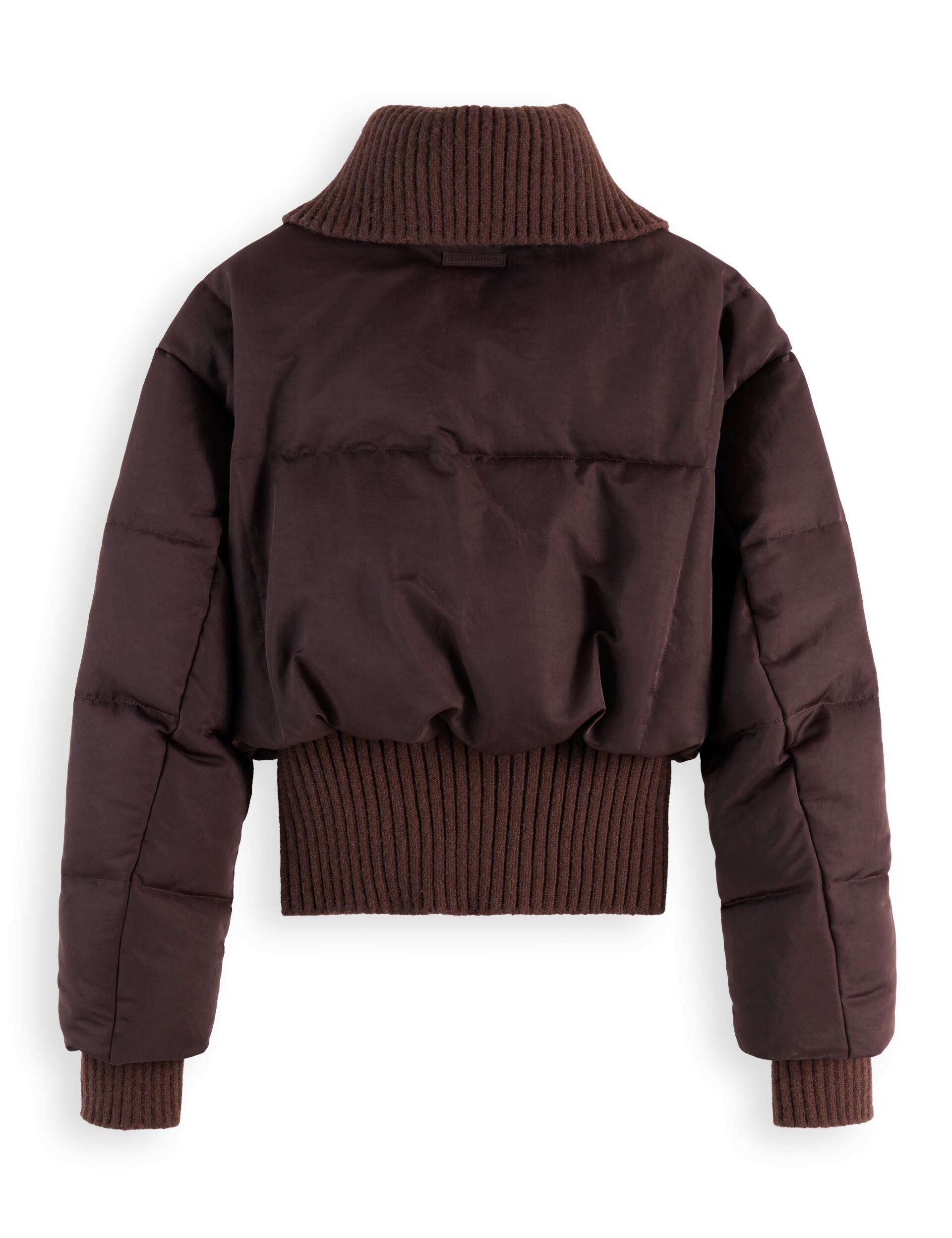 Aviator collar puffer jacket