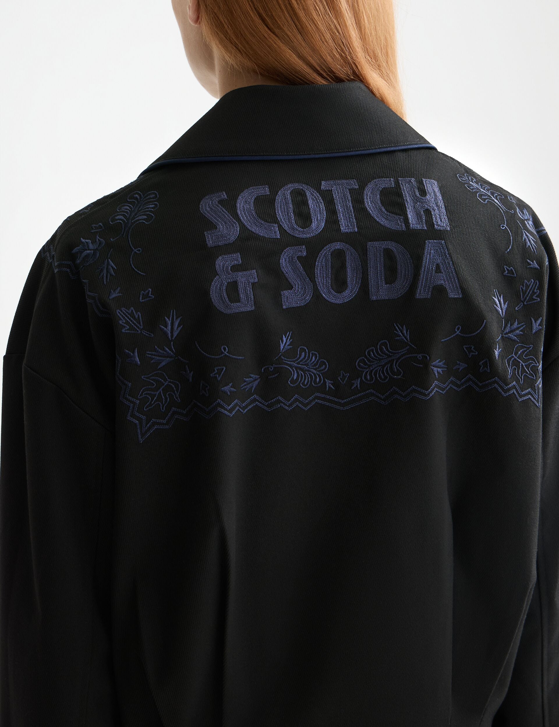 Embroidered bomber jacket