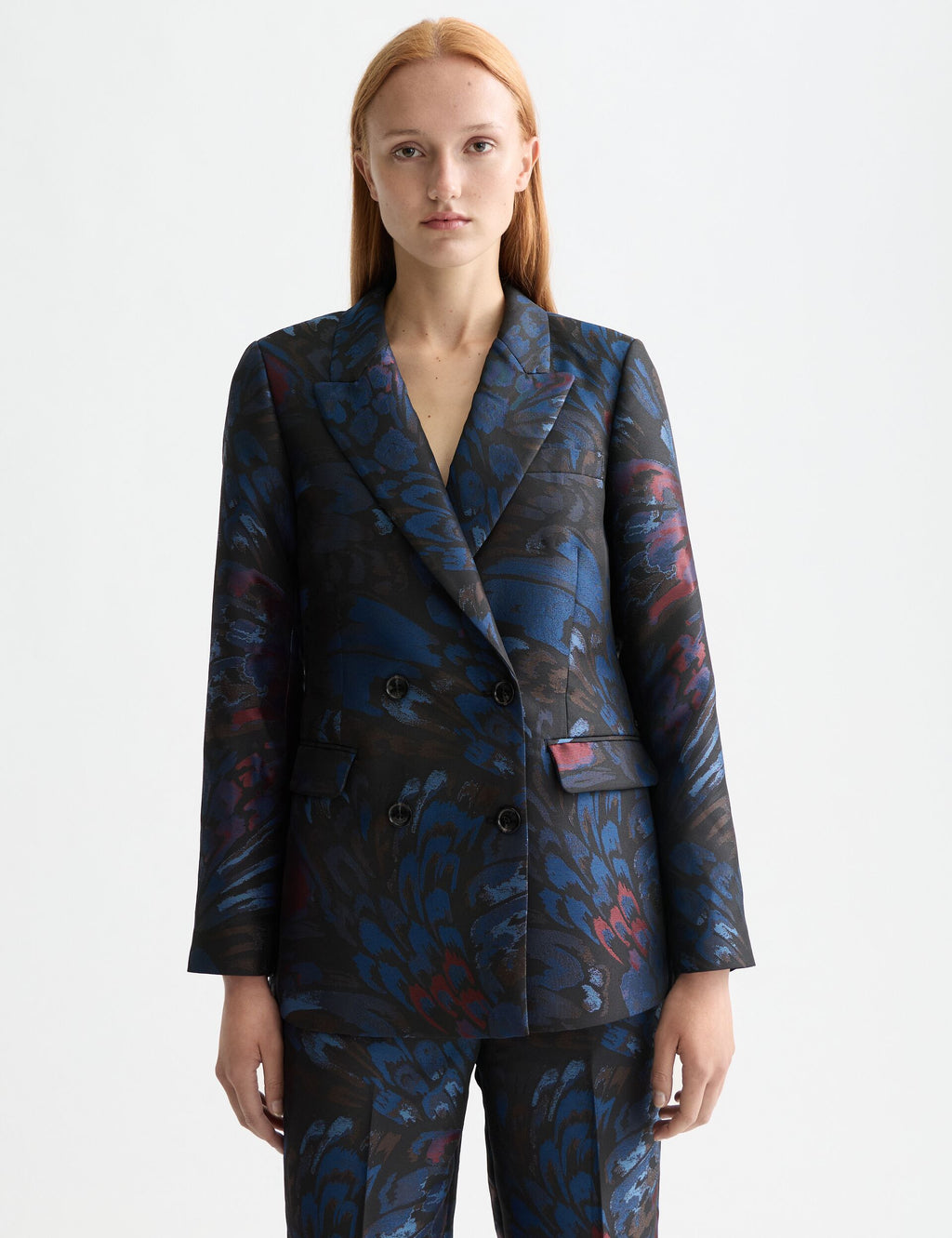 Double breasted Jacquard blazer