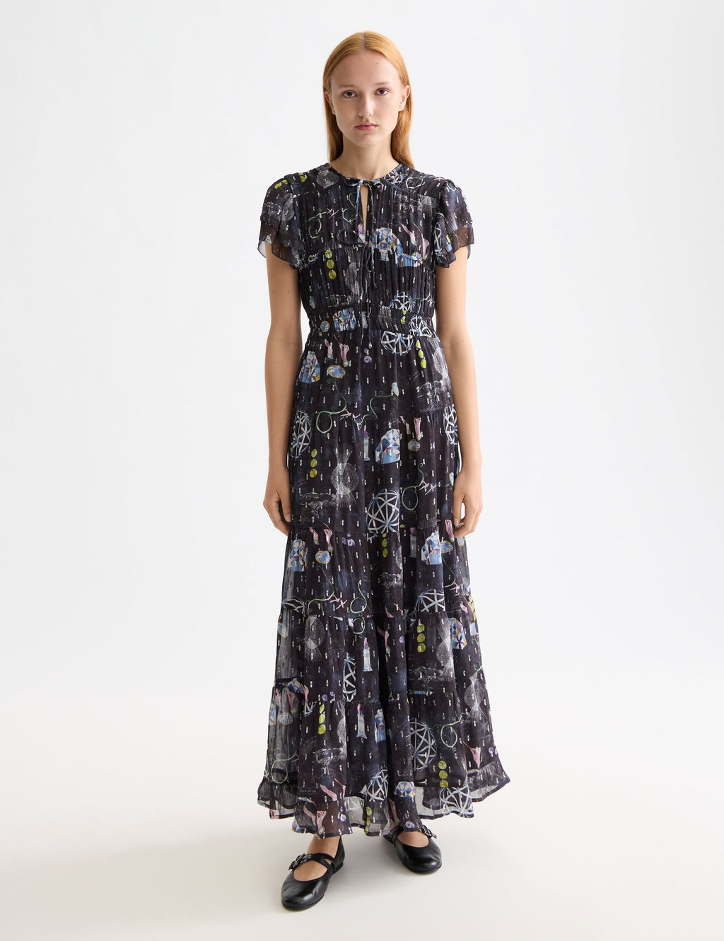 Gathered maxi dress