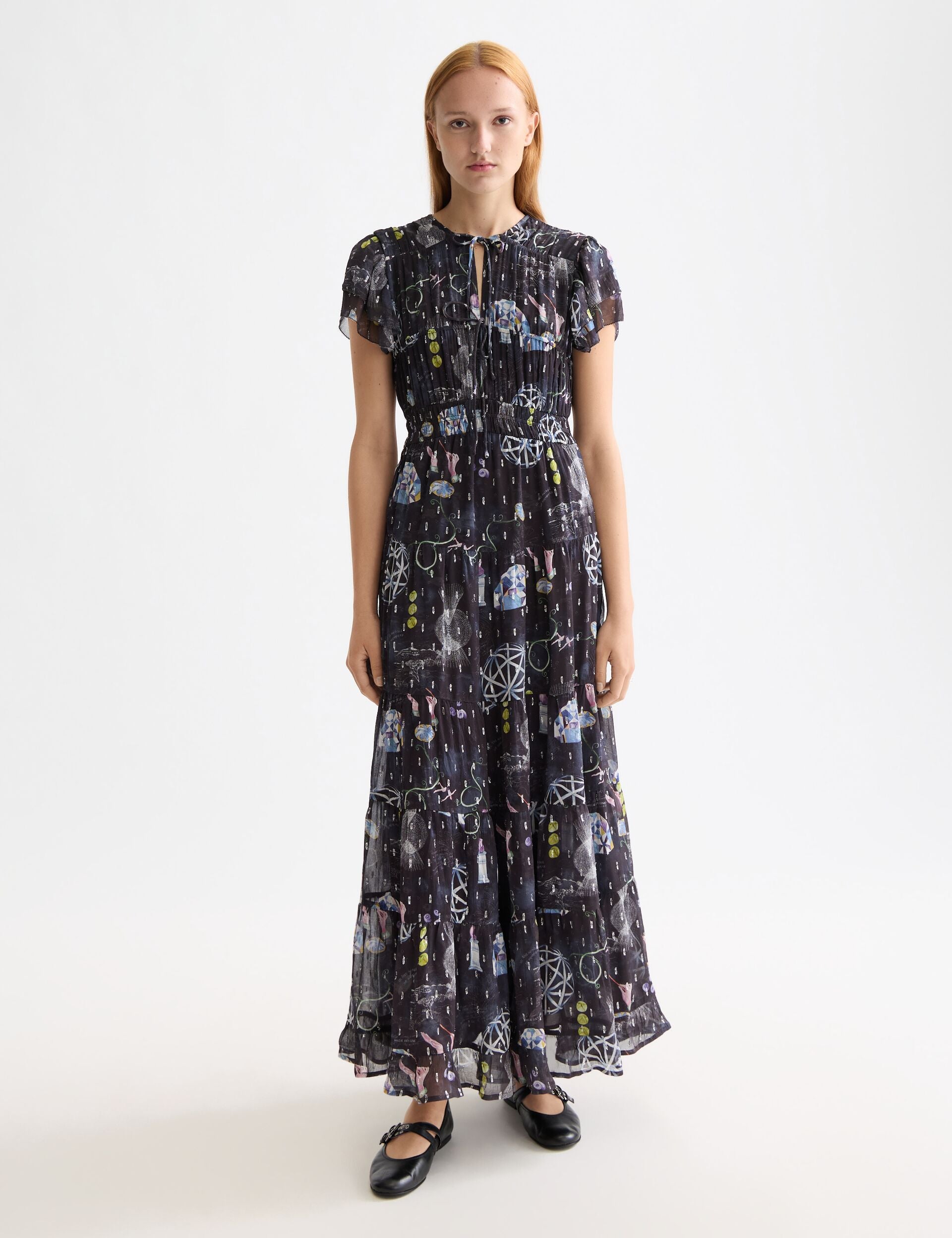 Gathered maxi dress
