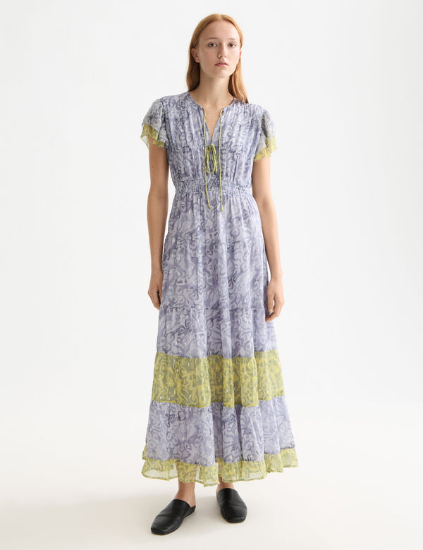 robe maxi froncée