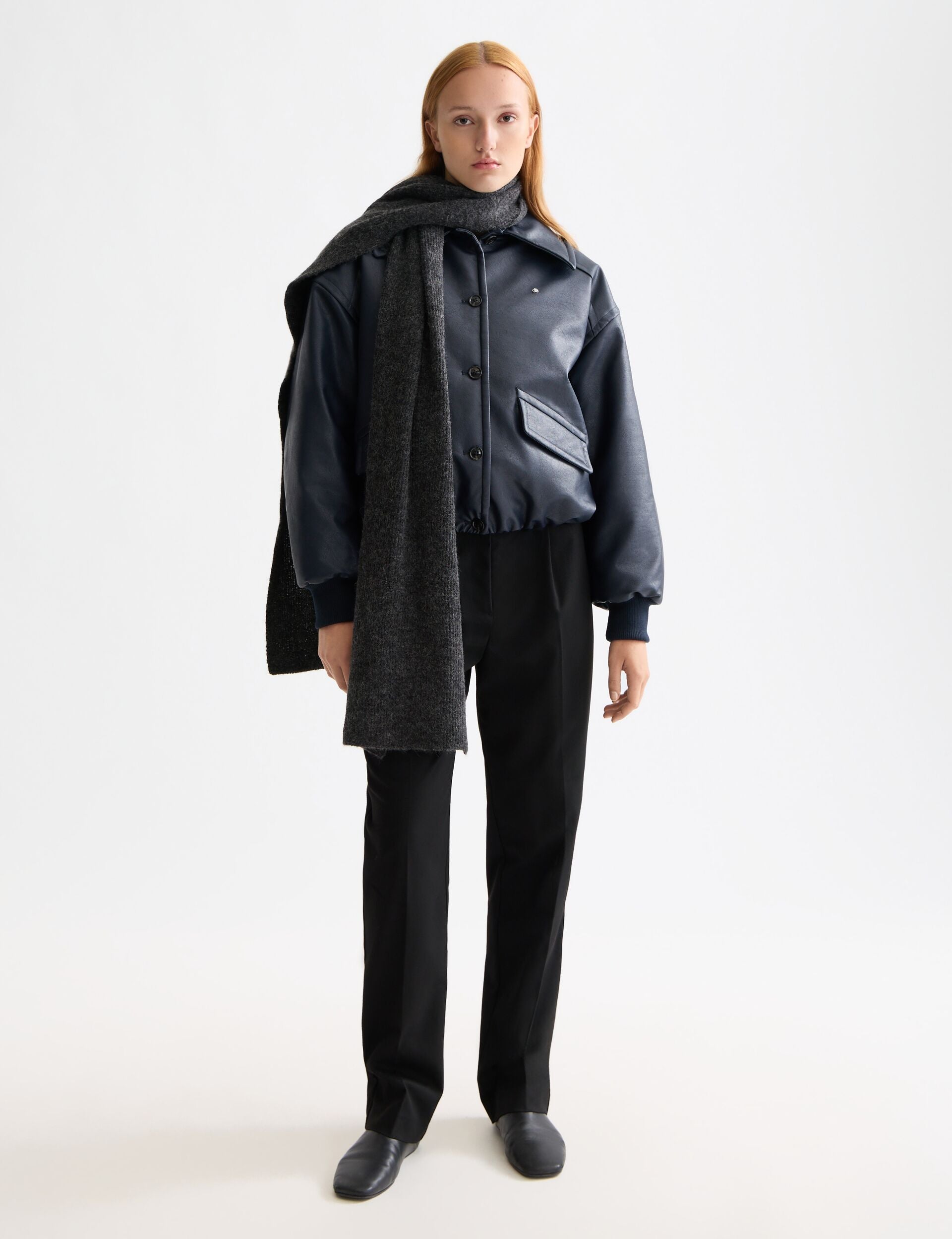 Robyn high rise relaxed gabardine tapered pant