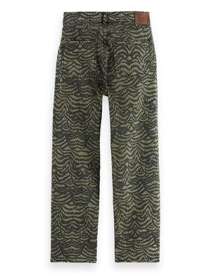 The Sky allover print straight jeans — Ikat Feather
