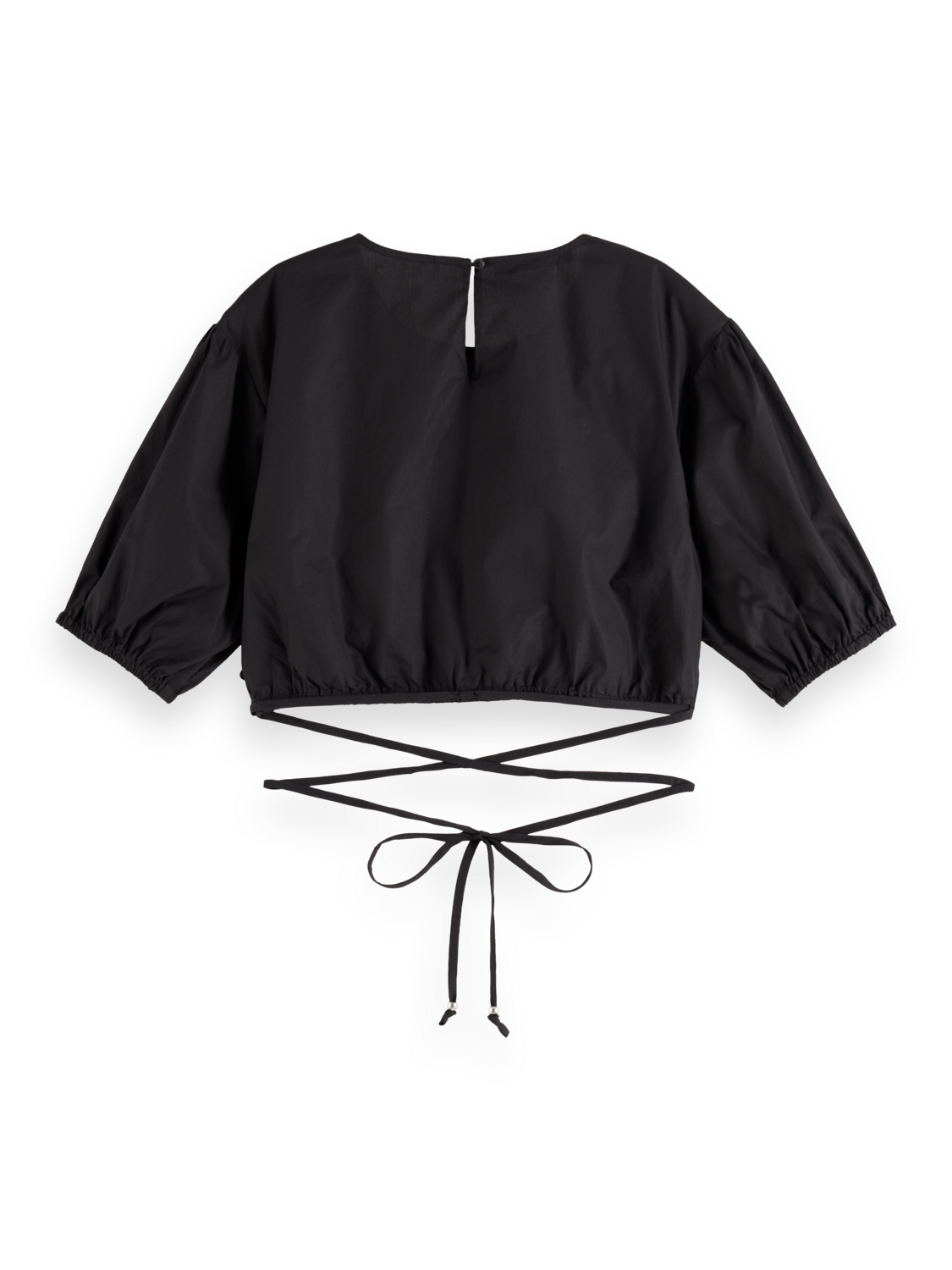 Cropped Poplin Tie Top
