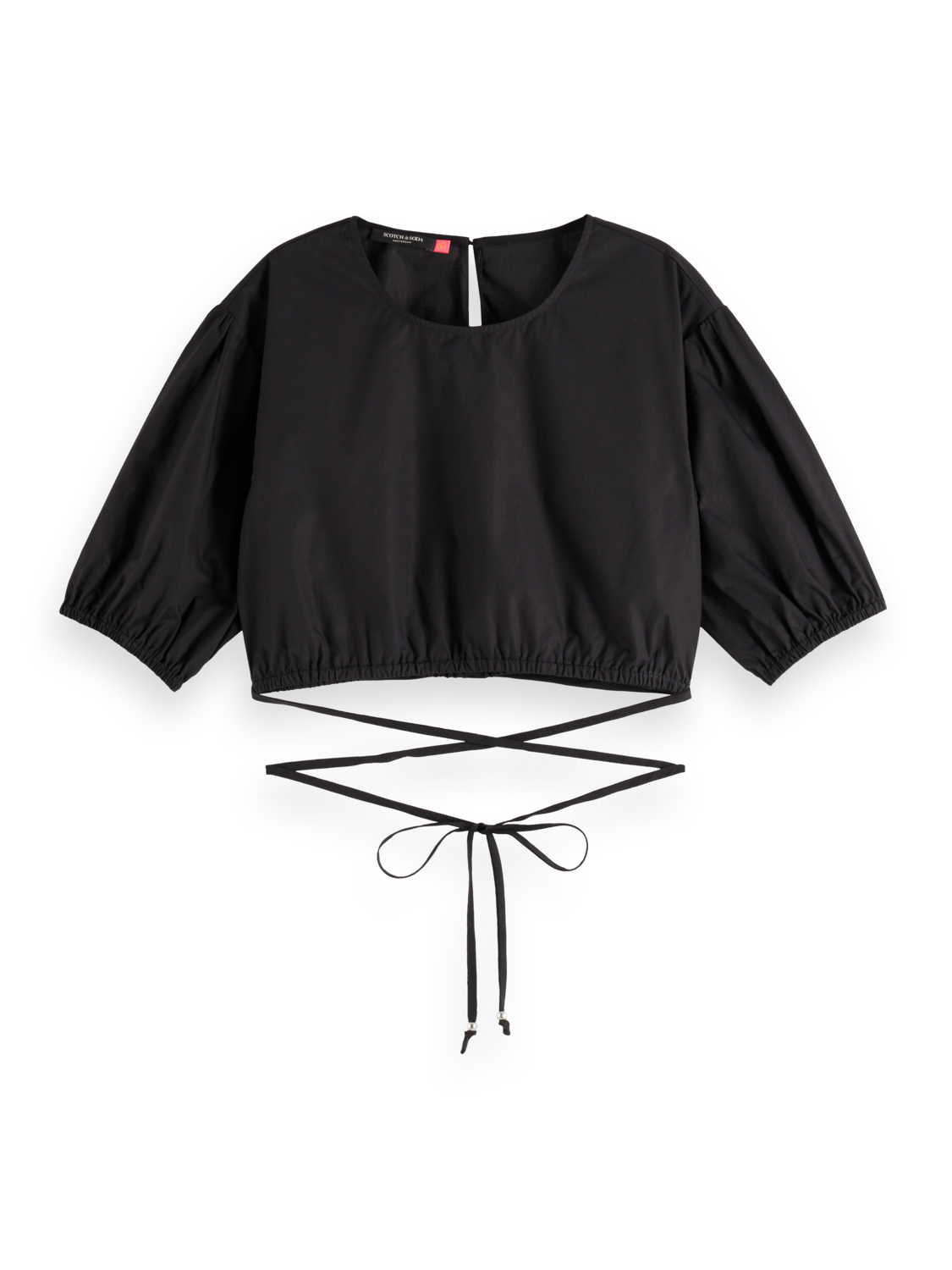 Cropped Poplin Tie Top